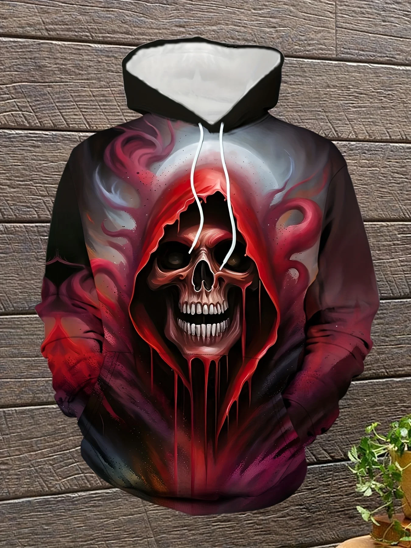 

Funny 3D Skull Printed Men's Hoodies Hip Hop Trend Streetwear Fashion Loose y2k Clothing Autumn Winter Casual Sweatshirts Tops