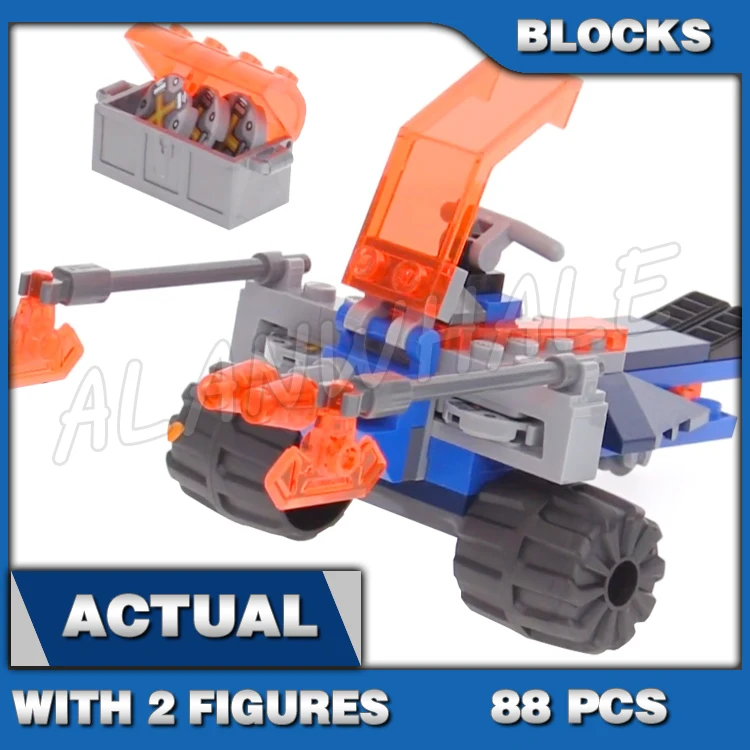 

88pcs Nexoes Knights Knighton Battle Blaster Ash Attacker Royal Soldier 10481 Building Blocks Toy Bricks Compatible with Model