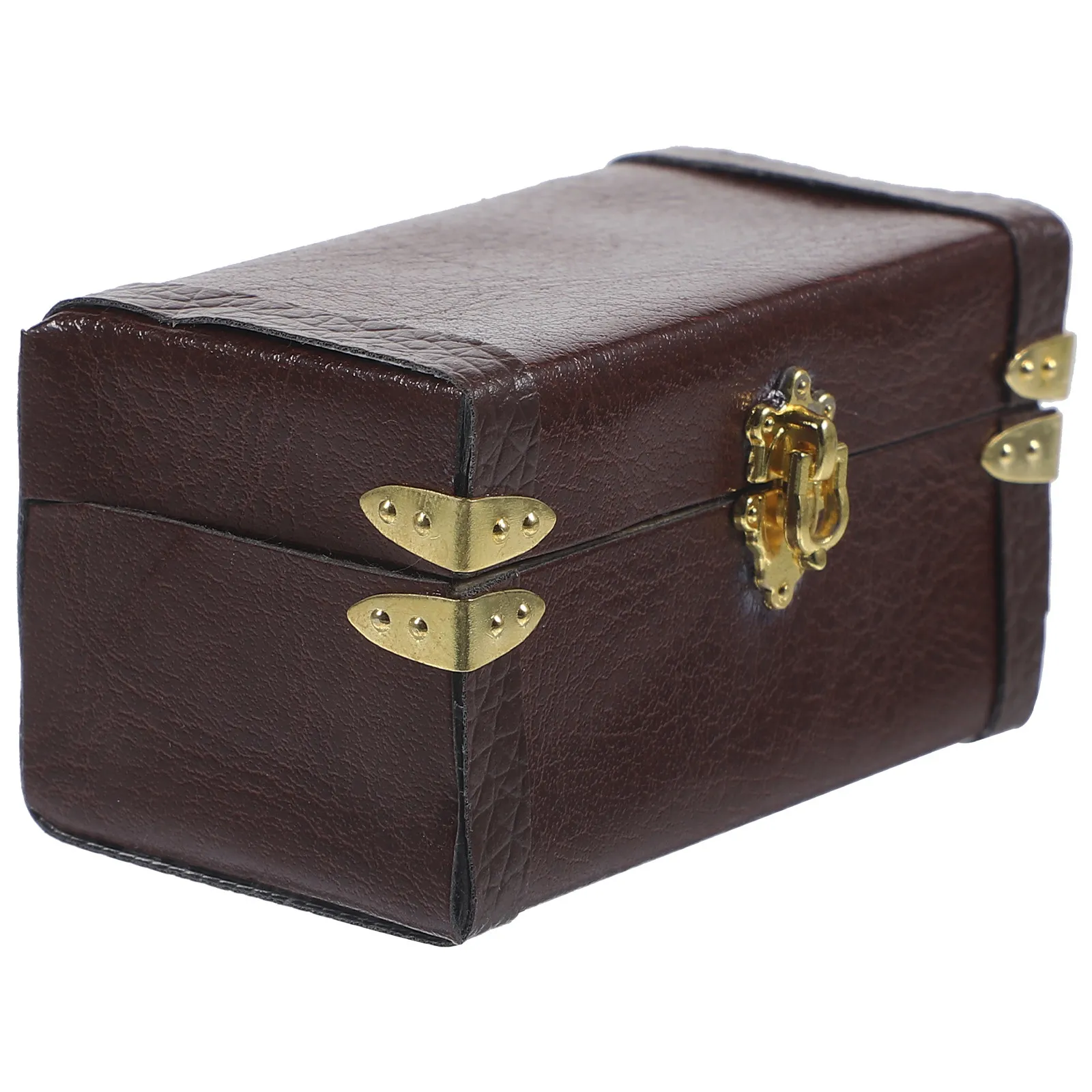 

Миниатюрный винтажный чемоданчик для путешествий, аксессуары для мини-домиков, деревянный ящик для хранения, миниатюрный чемодан в ретро-стиле для кукольного домика