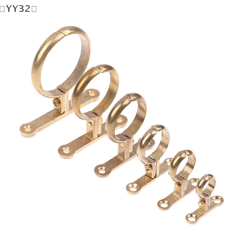 〔YY32〕Brass Pipe Clip For 15 22 28 35 42 54MM OD Wall Mounted Pipe Support Bracket Clip Fixed Plumbing Water With Base