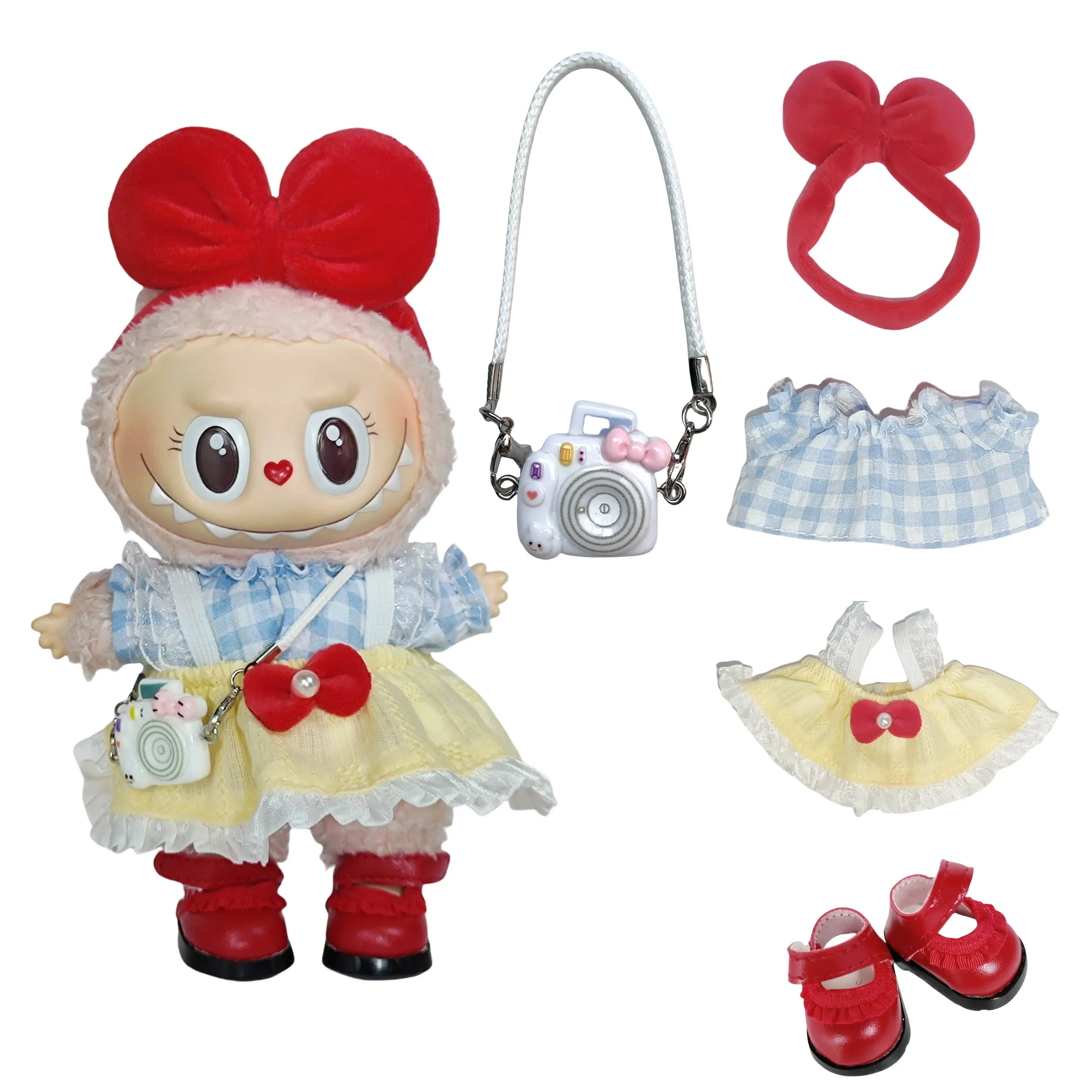 

15-17cm Labubu V1/V2/V3 Doll Clothes Baby Party Seat Suit Outfit | Kawaii Formal Wear for Labubu Dolls Collection & Photoshoots