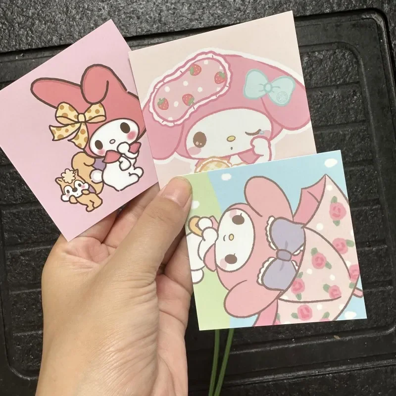 New Kawaii Sanrio DIY Card Put Into Bag Stationery Box Card Pochacco Hello Kitty My MelodyKuromi Double-sided Hard Card