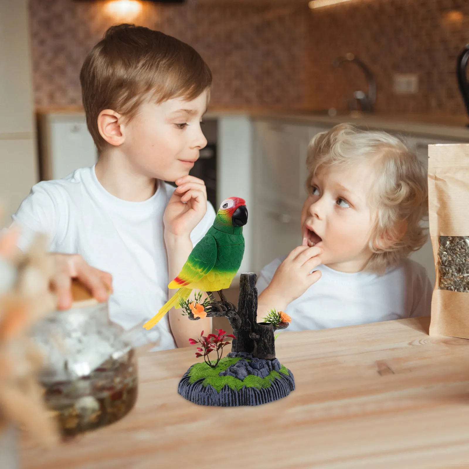 

Electric Bird Interactive Simulation Chirping Sound Plastic Plaything Cute Singing Bird Adorn Emotional Companion