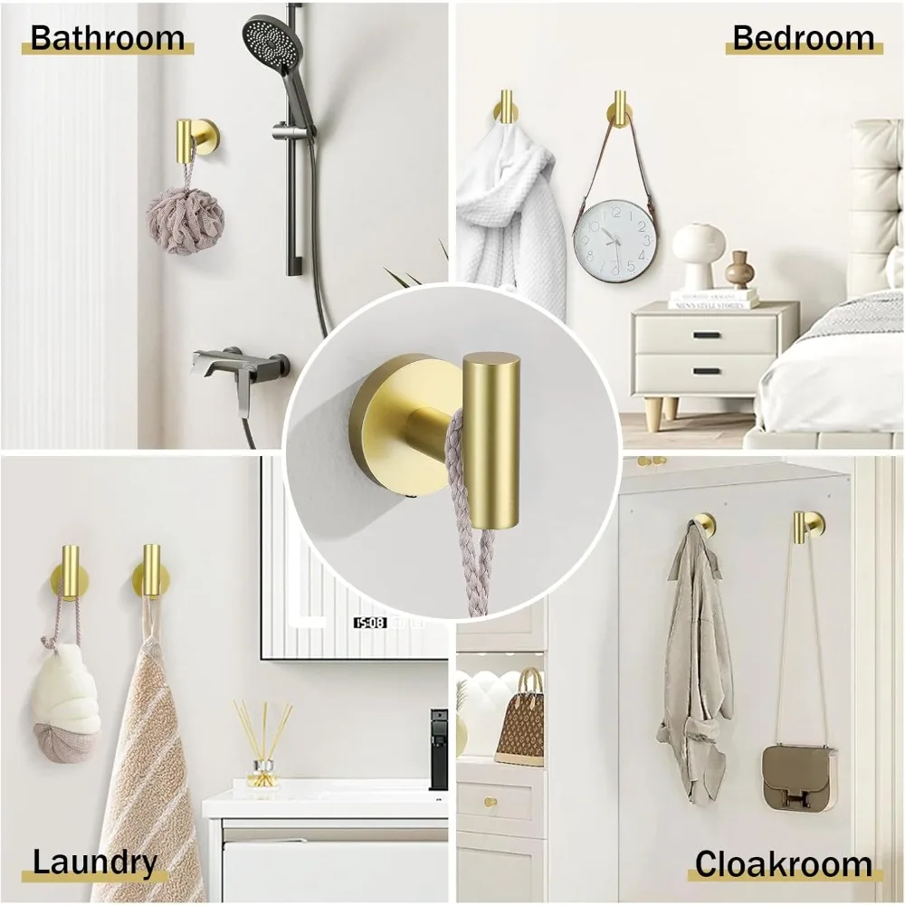 Conjunto de 10 peças de acessórios de hardware de banheiro de 23,6 polegadas, barras de toalha