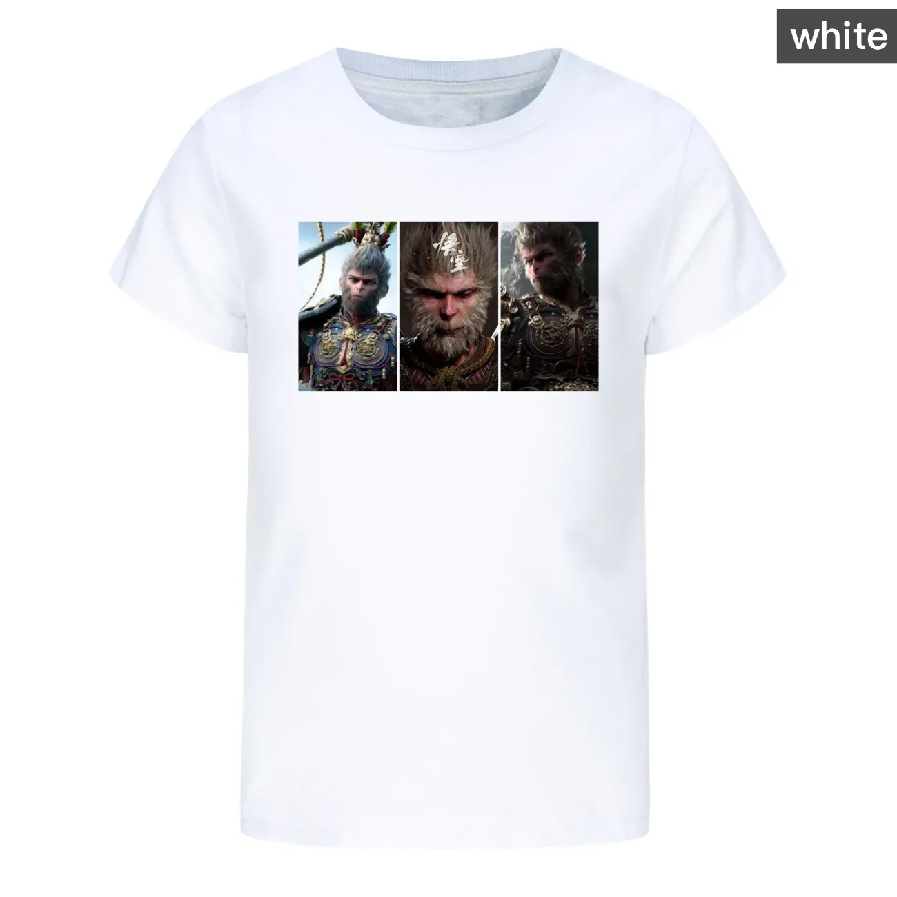 Kids Clothing Funny Black Myth Wukong Game Short Sleeve  T-Shirts Summer Children Tops Casual Tees Cotton Boys Girls Clothes3744