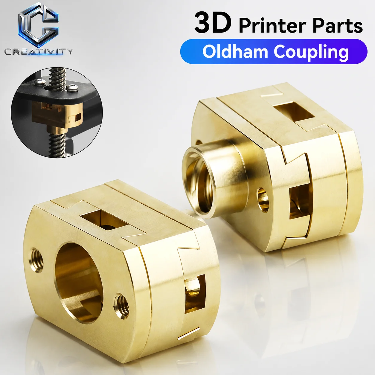 Creativity Oldham Coupling 18mm Coupler T8 Z-Axis Screw Hot Bed Coupler For Upgrade CR10 S4 S5/ CR10S PRO…