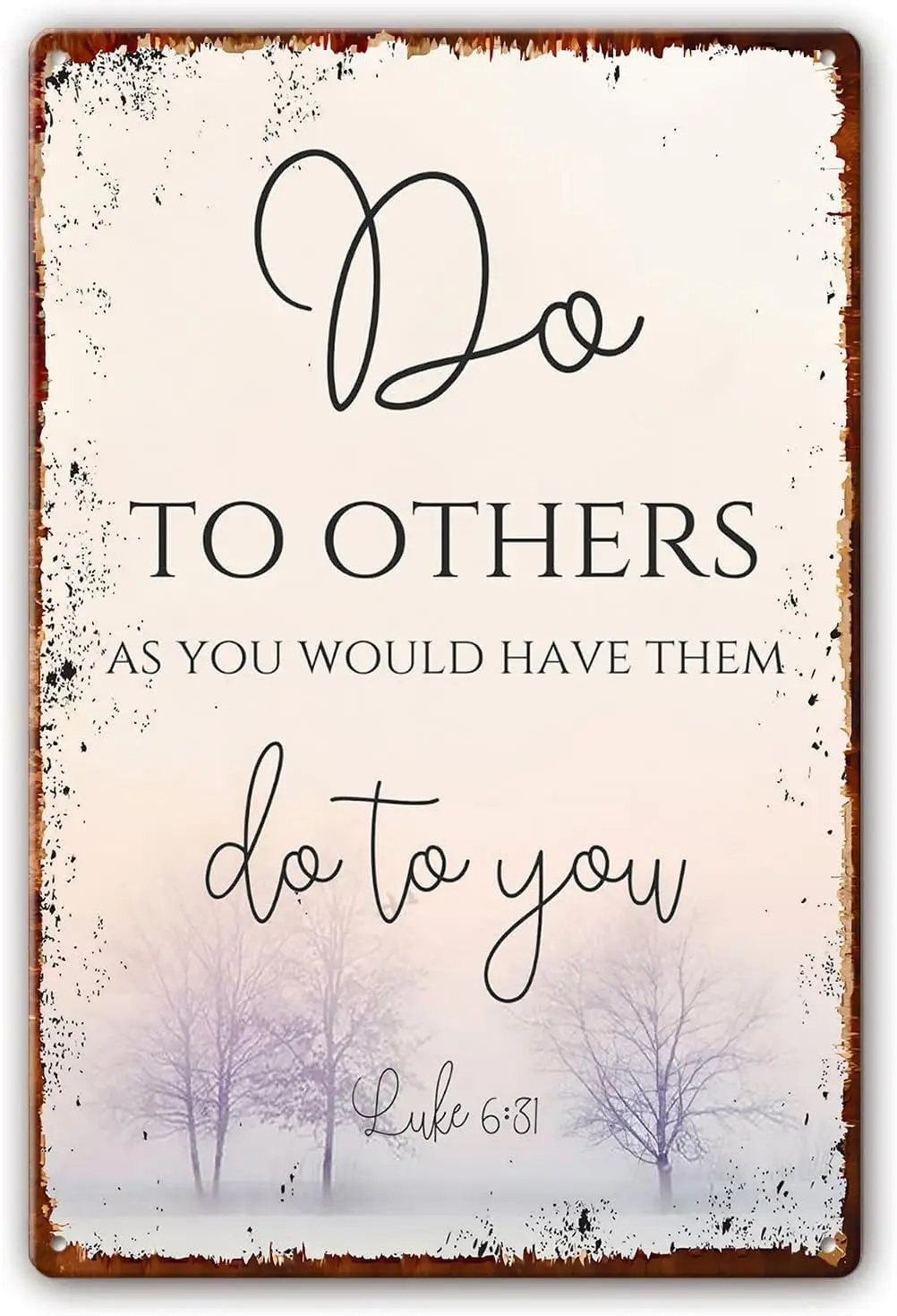 Do to Others As You Would Have Them Wall Art Metal Sign Golden Rule Printable Christian Poster Artwork for Living Room