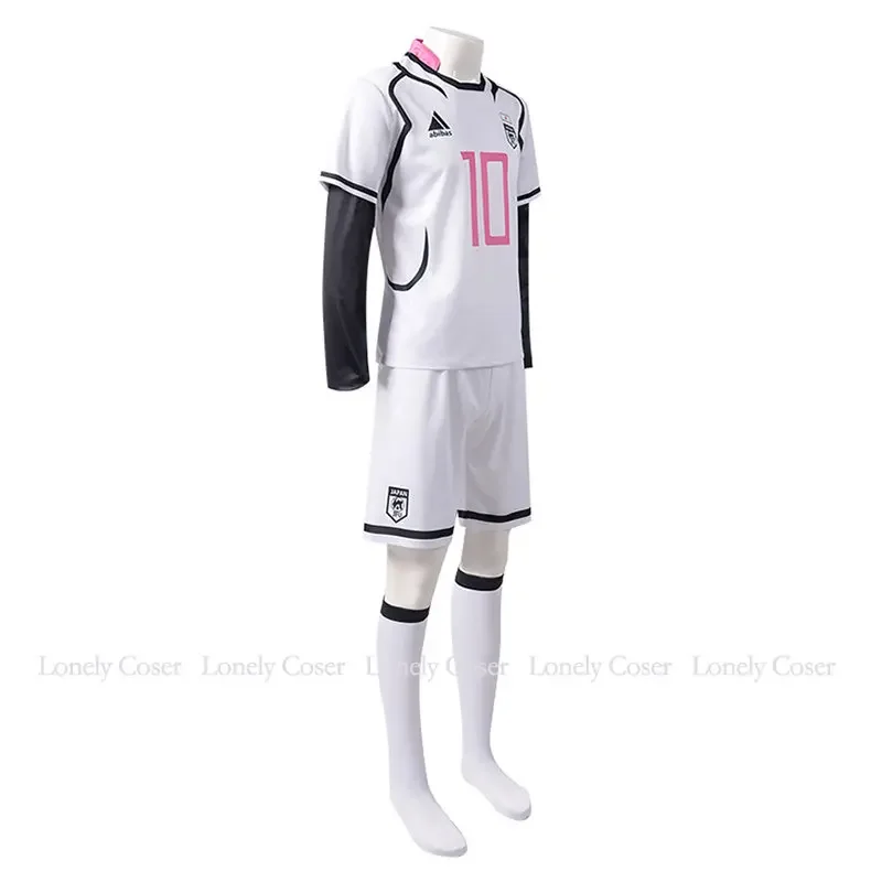 Sae Itoshi Cosplay Anime Costume Blue Lock parrucca Team Royale Youth No.10 maglia da calcio uniforme giappone U-20 uomini ragazzo gioco di ruolo