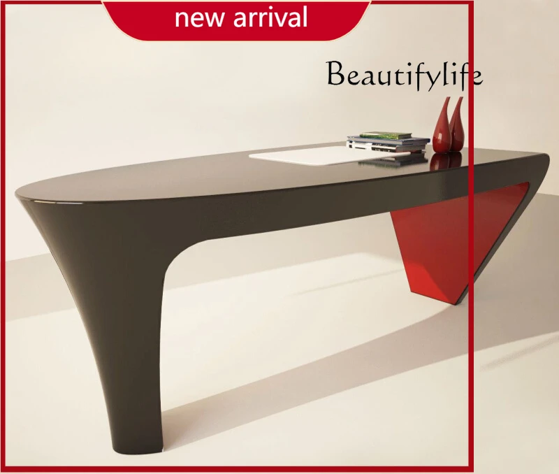 

BJ Light Luxury Minimalist High-end Paint Desk Creative Desk Boss Table Fashion Writing Desk