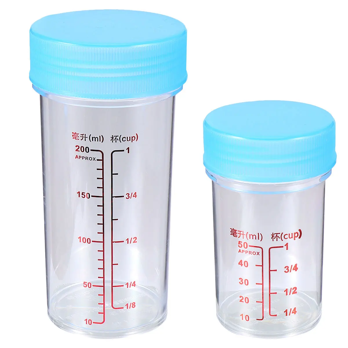 Picture 5: 2 pcs Plastic Measuring Cups Set 100Ml Scale Cups For Laboratory Kitchen Use Reusable Pp Material Scales Measuring
