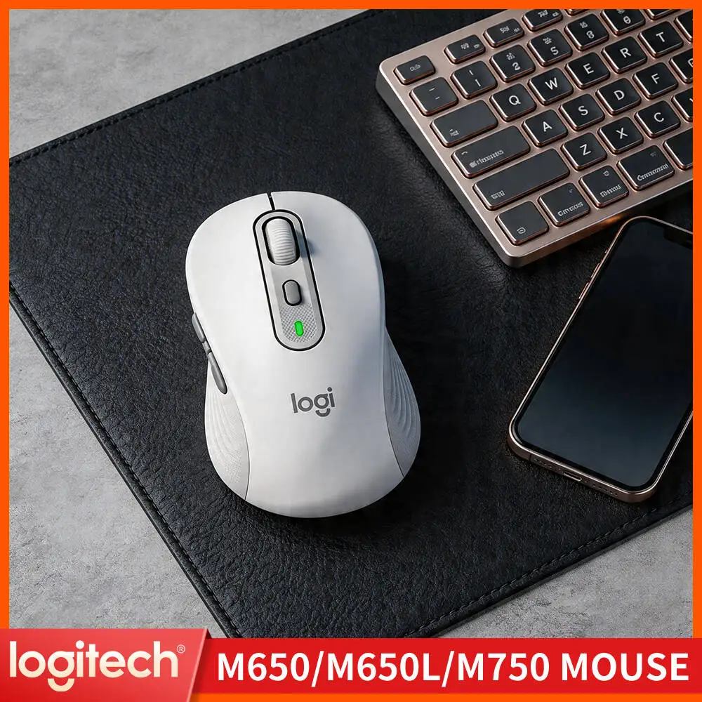 Silent M750 Bluetooth Mouse - SmartWheel Precision Scroll, Recycled Body, 10m Stable Range, Office Essential