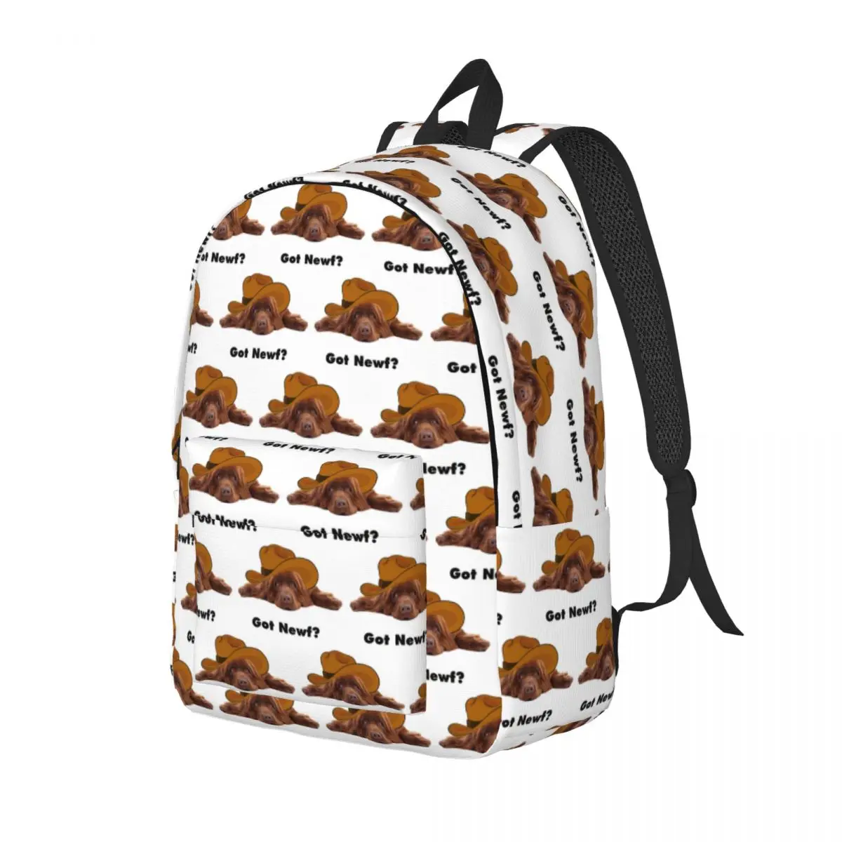 

Got Newf With Brown Newfie Student Backpack School Bag Hiking Travel Daypack for Boys Girls Fashion Bookbag Shoulder Bags