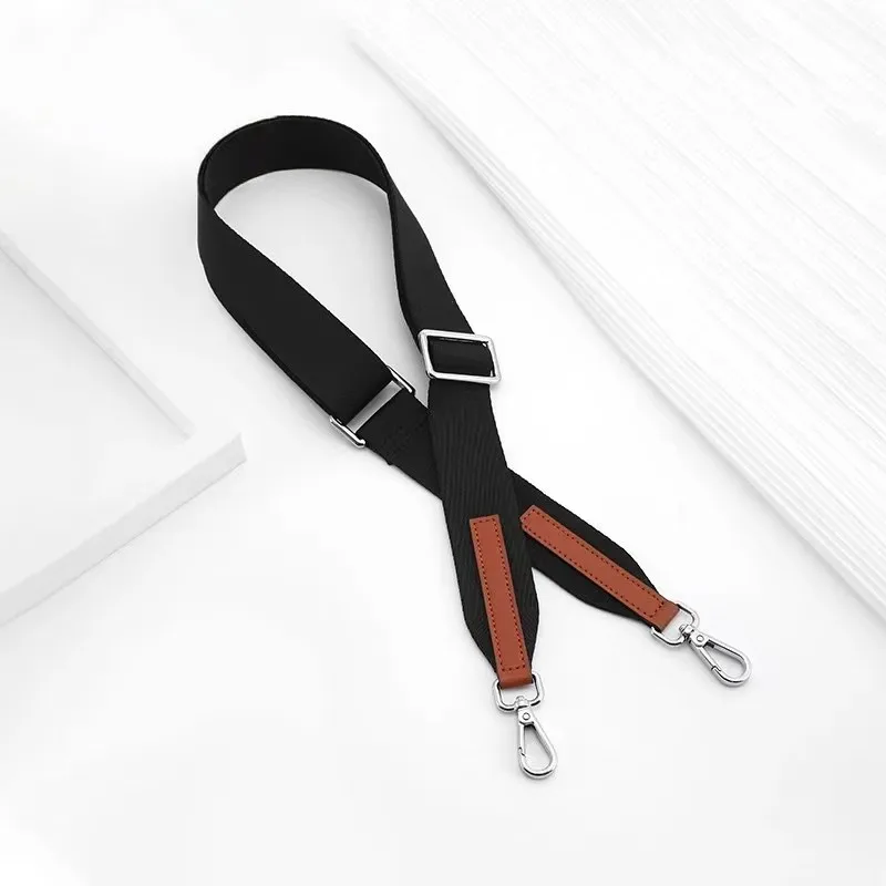 Wide Shoulder Straps Solid Color Cotton Webbing Leather Adjustable Shoulder Messenger Bag Strap Accessory Supplies
