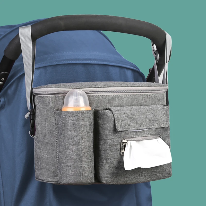 1pc Stroller Hanging Bag Multi-functional Going Out Mommy Bag Waterproof Mother And Baby Storage Bag Stroller Hanging Bag