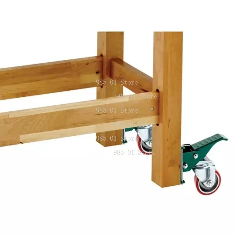 3 Inch Polyurethane Iron Core Heavy Duty Casters Woodworking Workbench Foot Pedal Lifting Casters