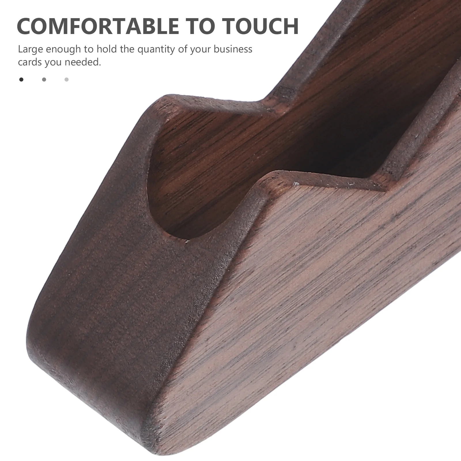 حامل بطاقات العمل الخشبية، منظم سطح المكتب، حامل بطاقة اسم المكتب، سعة كبيرة، عرض بطاقة العمل اللامعة #1