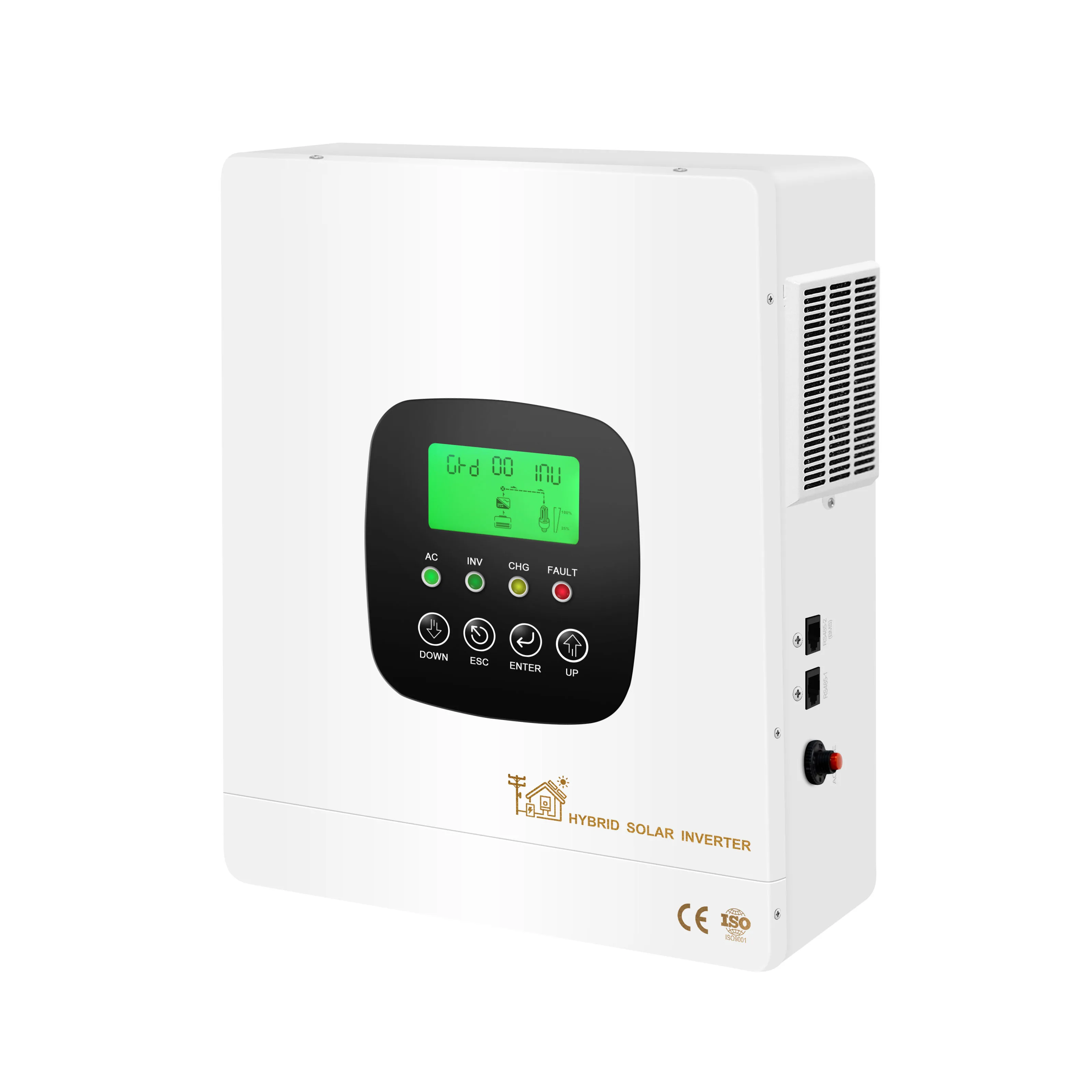 

Гибридный солнечный инвертор MPPT 6.3 кВт, чистая синусоида, 48В 230В, для автономных и сетевых систем, с Wi-Fi мониторингом и функцией параллельного подключения, модель B