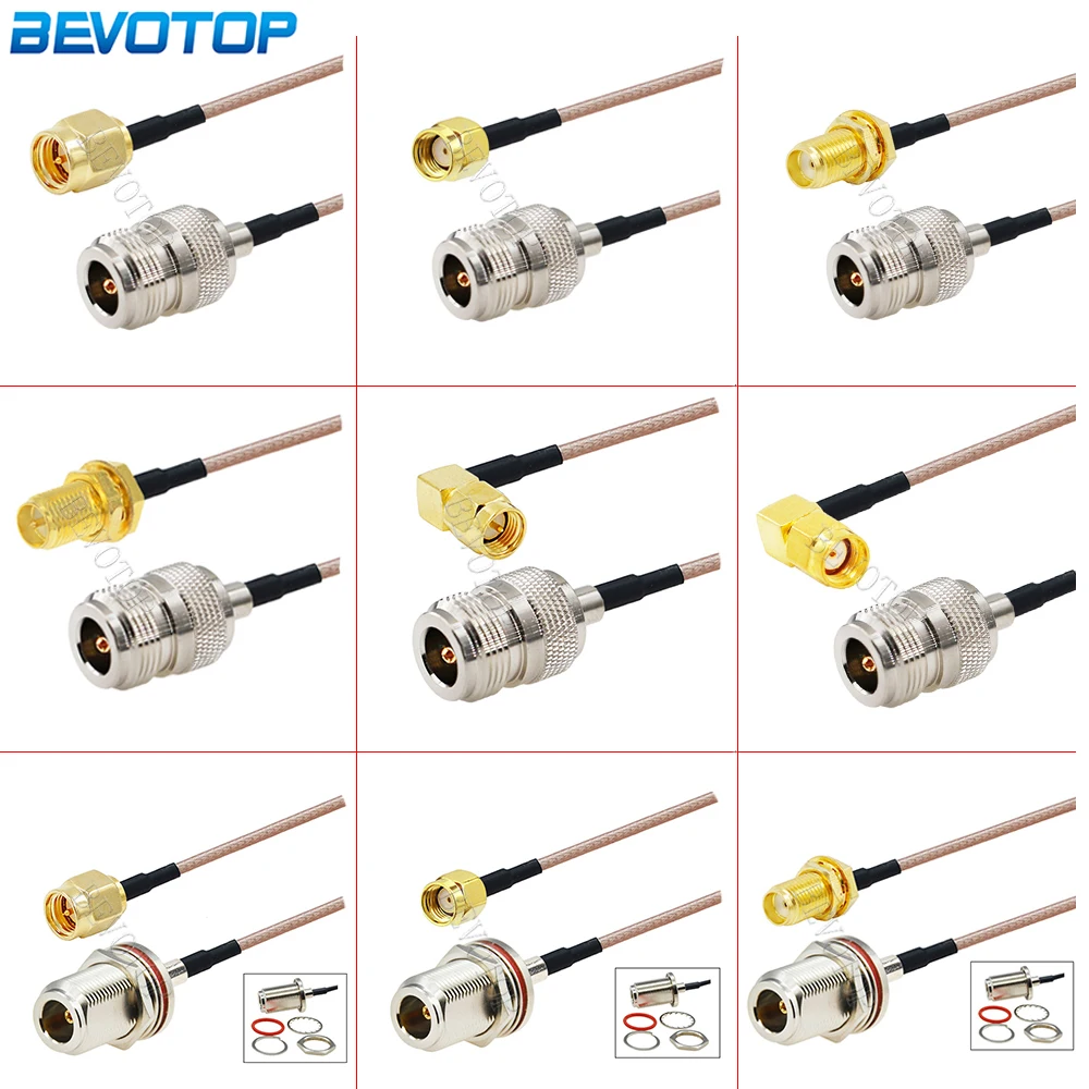 

L16 N Female Jack to SMA Male/Female Connector 50 Ohm Low Loss RG316 RF Coaxial Cable Pigtail Extension Coax Jumper 10CM-20M