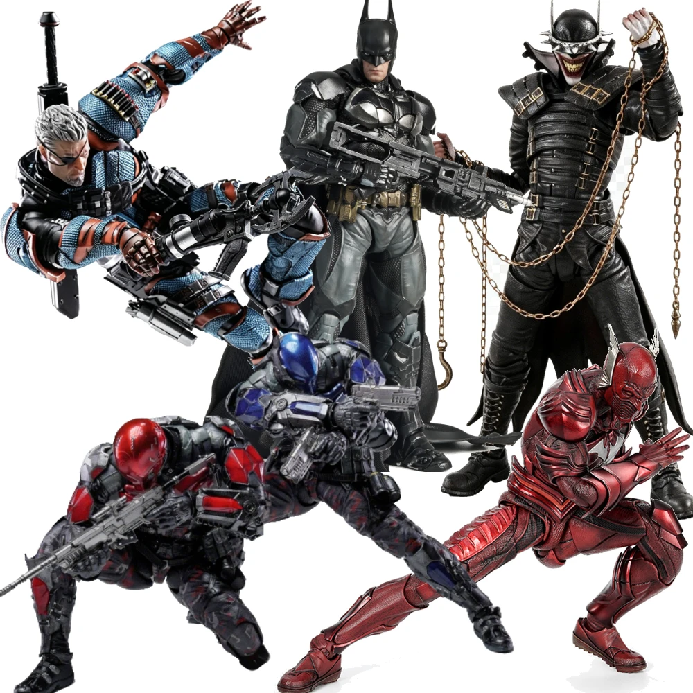 

2026 New Stock Lpzz Toys Arkham Knight Batman Deathstroke Red Death Laughing Batman Action Figure 6-inches Model Toys