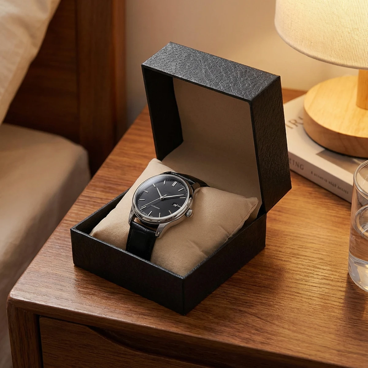 Luxury Watch Case PU Leather Jewelry Wrist Watches Display Holder Storage Box Organizer Case Gifts Money Box Leather Storage Box