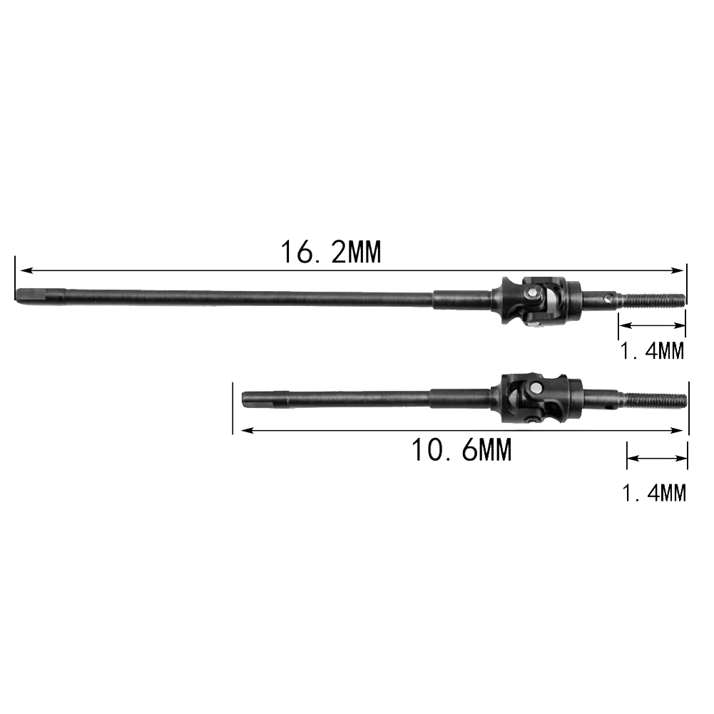 Eje de transmisión CVD de acero AR60 para actualizaciones de coche trepador de control remoto Axial Wraith 90018 RR10 90048 1/10