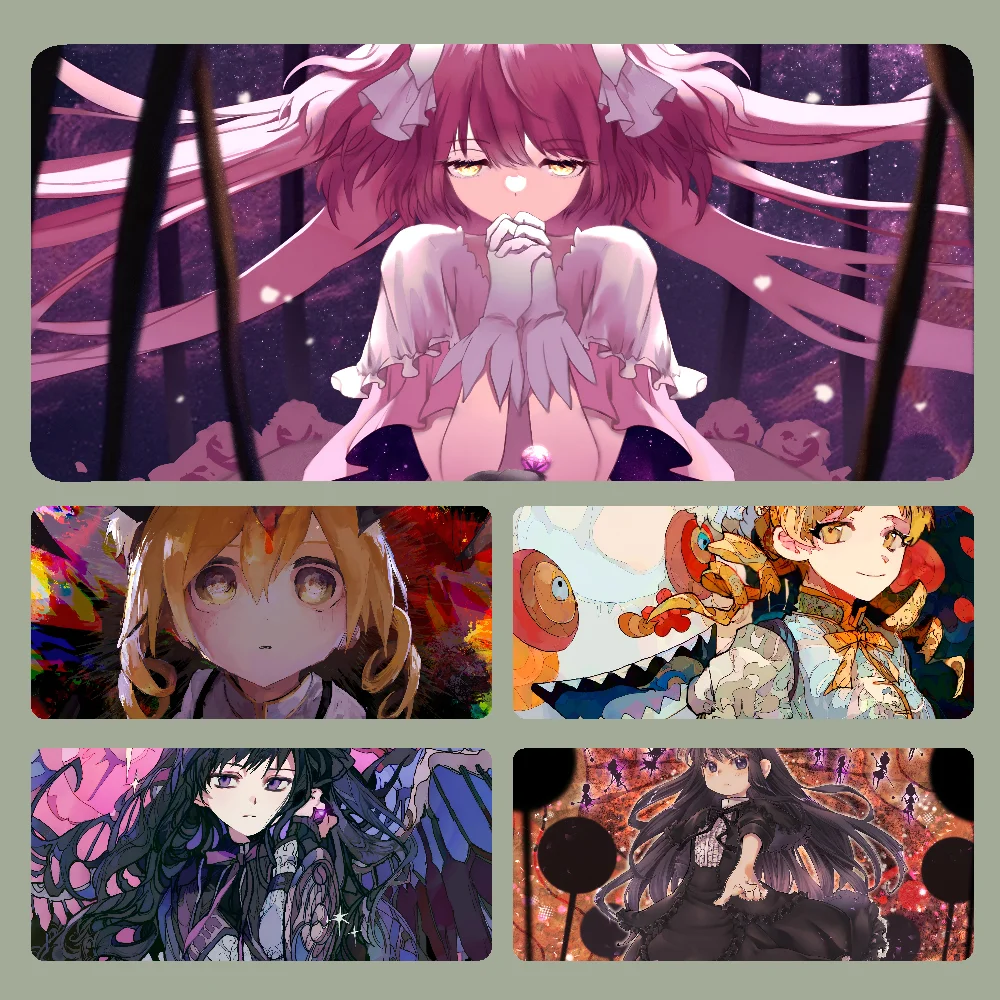 

M-Madoka M-Magica Mousepad Large Computer Gaming Accessories MousePads Desk Mats Anti-slip Laptop Soft Mouse Pad