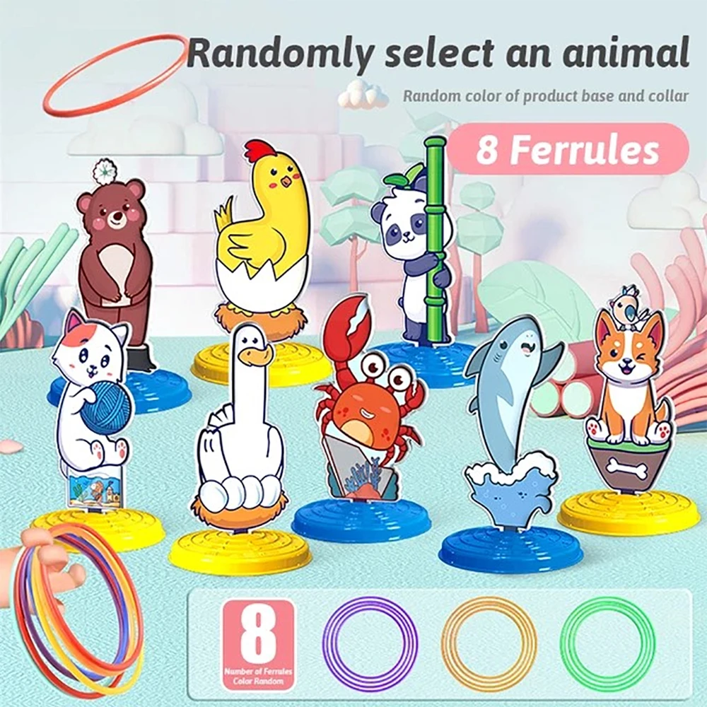 1 Set Children's Animal Ferrule Throwing Game Toys