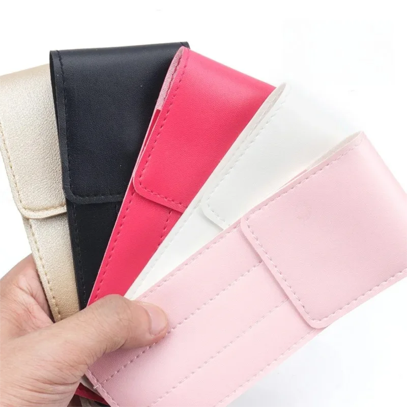 PUレザー製ピンセット保護カバー、安全レザーカバープロテクター、まつげエクステツール、眉毛用ピンセットキャップ