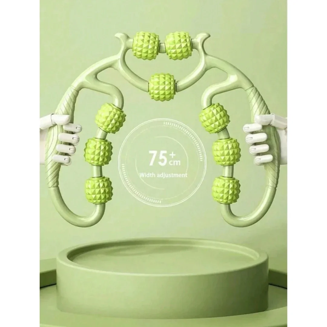 Rouleau musculaire à 9 roues pour la réduction de la Cellulite et le soulagement des douleurs musculaires, outil de Massage du Fascia pour les cuisses, les mollets et les bras, 1 pièce