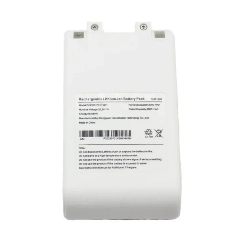 25.2V 3000mAh Replacement Battery DGDXT-7S1P-001 For MI Wireless Vacuum Cleaner G9 G10 Sweeping Mopping Machine