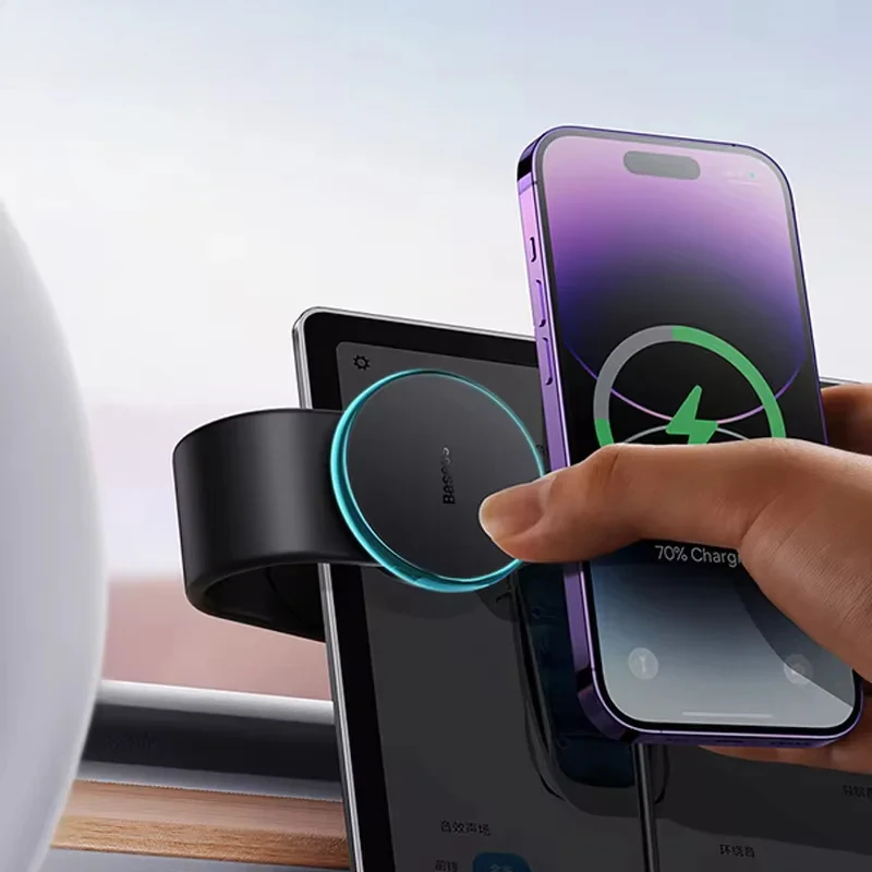 

Baseus Magnetic15W Car Mobile Phone Holder Wireless Charger Phone Bracket for iPhone 12 1314 Pro Max Dashborad Center Console