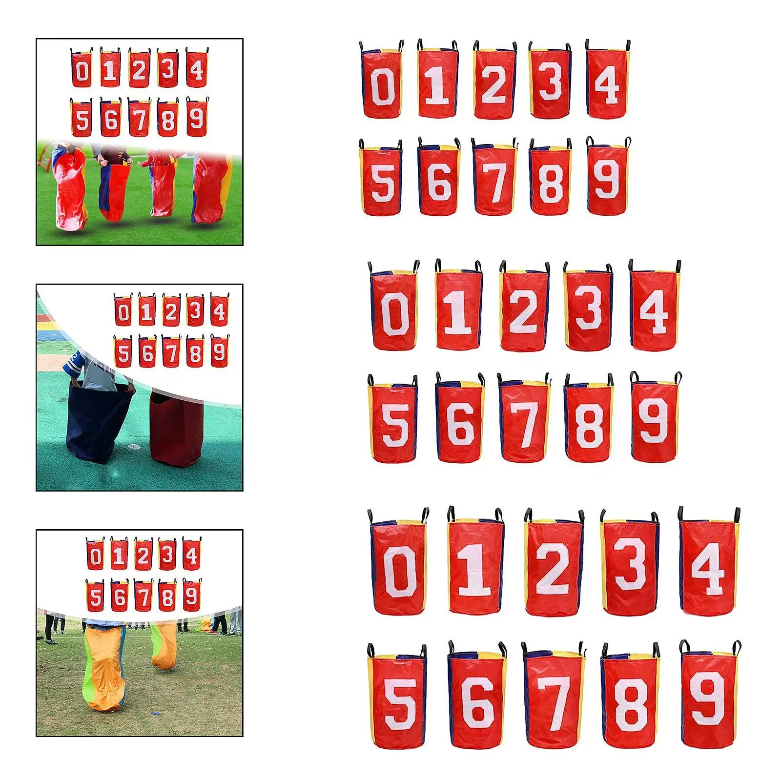 

10x Potato Sack Race Bags Outdoor Lawn Games for Picnic Backyard Birthday