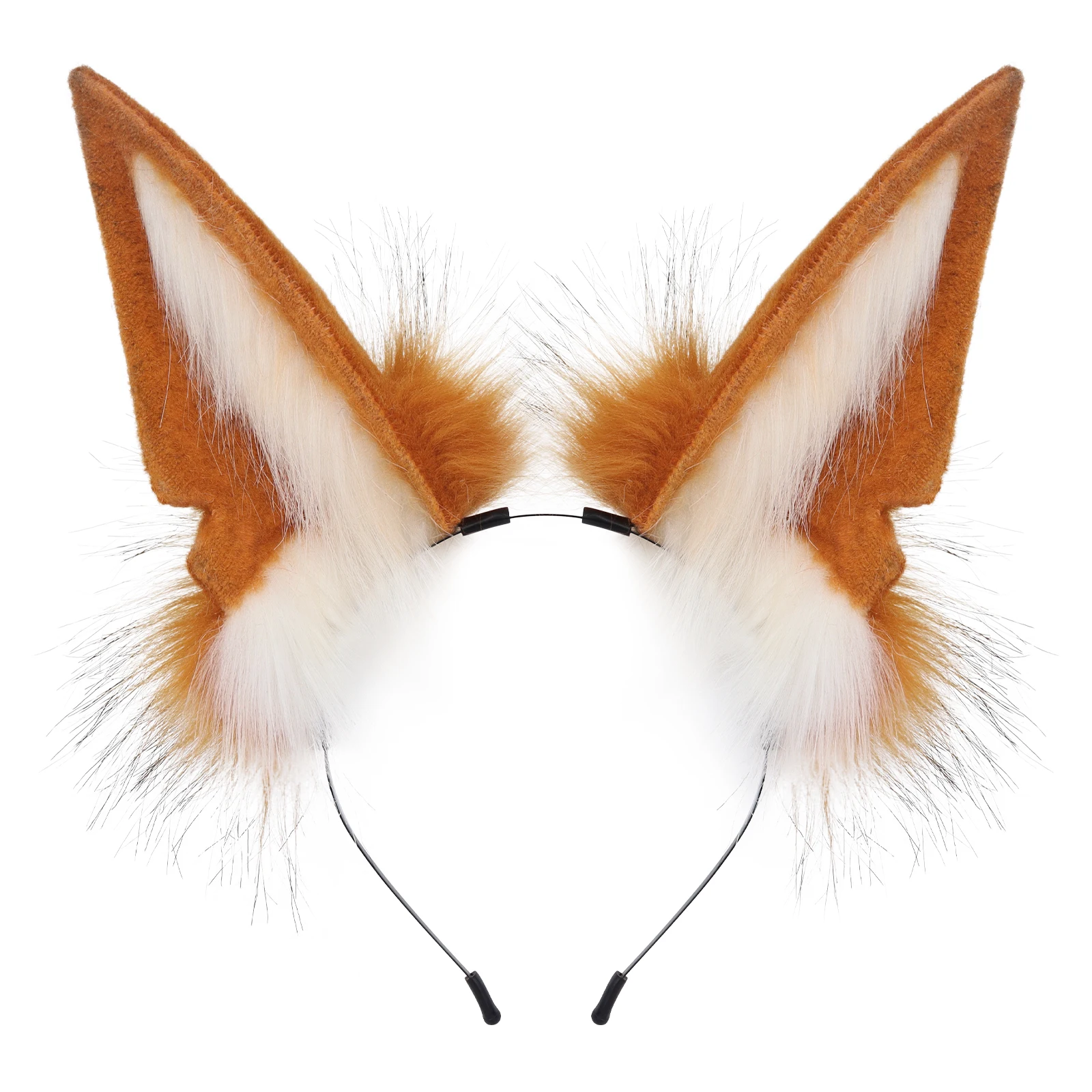 Handmade Animal Fur Wolf Fox Ears Headband Cosplay Headwear Hair Hoop Head Accessories for Cosplay Party