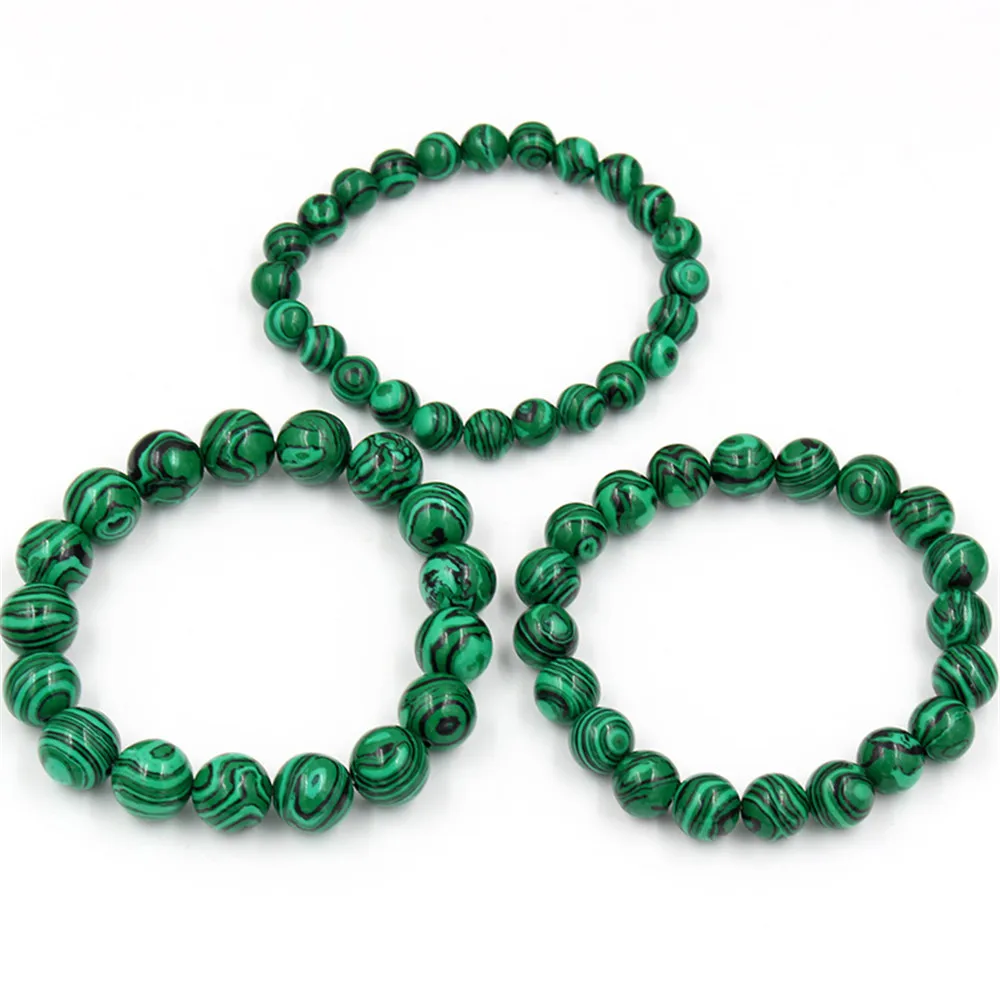 

European American Fashion Versatile Malachite 12mm Bangle Best Friend Jewelry Holiday Gift