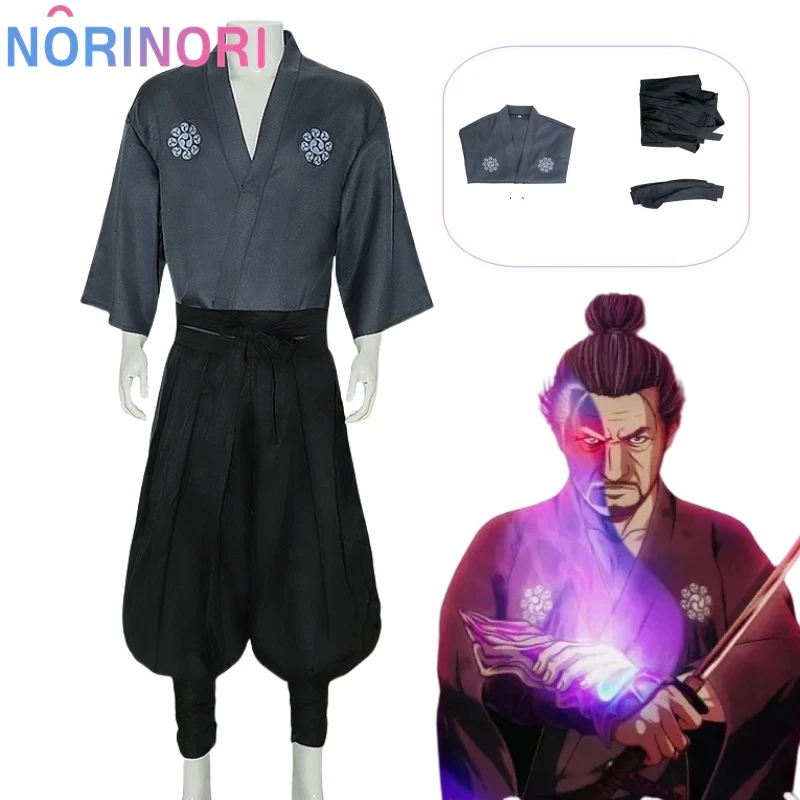 Anime Onimusha Miyamoto Musashi Cosplay Costume Adult Man Japanese Kimono Swordsman Uniform Set Halloween Party Kendo Costume