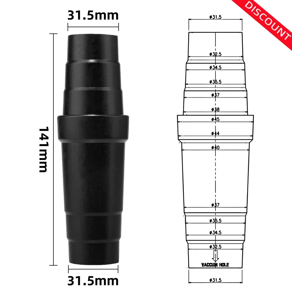 범용 진공 청소기 전동 공구/샌더 먼지 추출 호스 어댑터 커넥터, 31.5mm