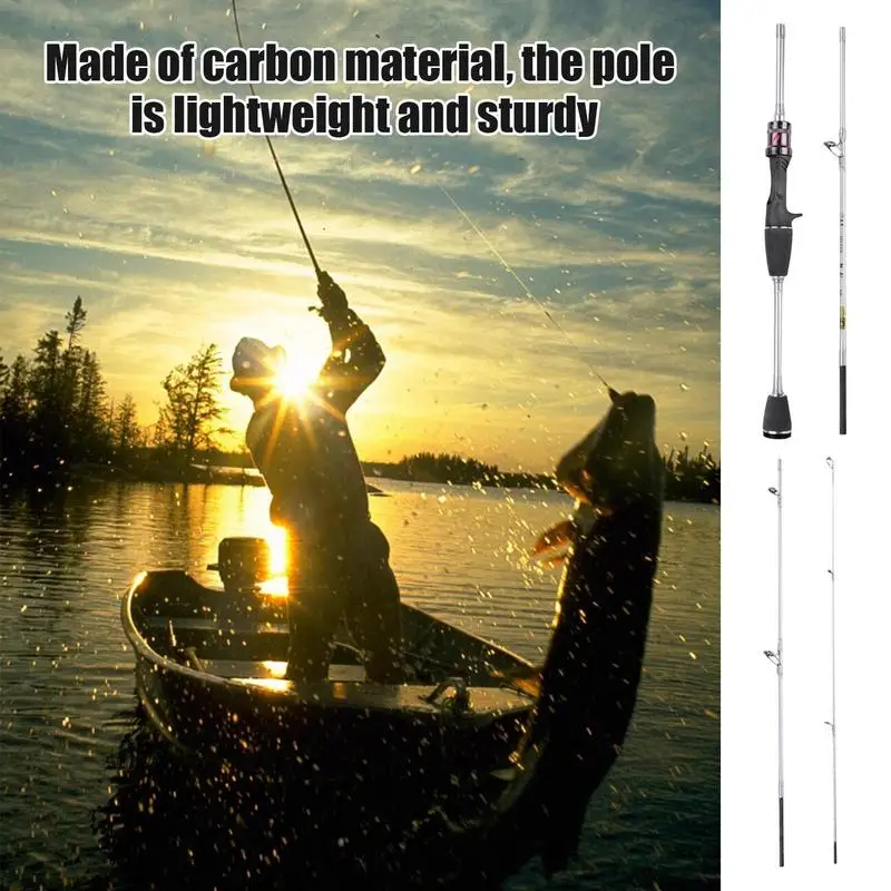 

Travel Fishing Pole Portable Carbon Fiber Rock Fishing Rod Backpacking Fishing Rod Outdoor Fishing Gear For Bass Salmon Trout