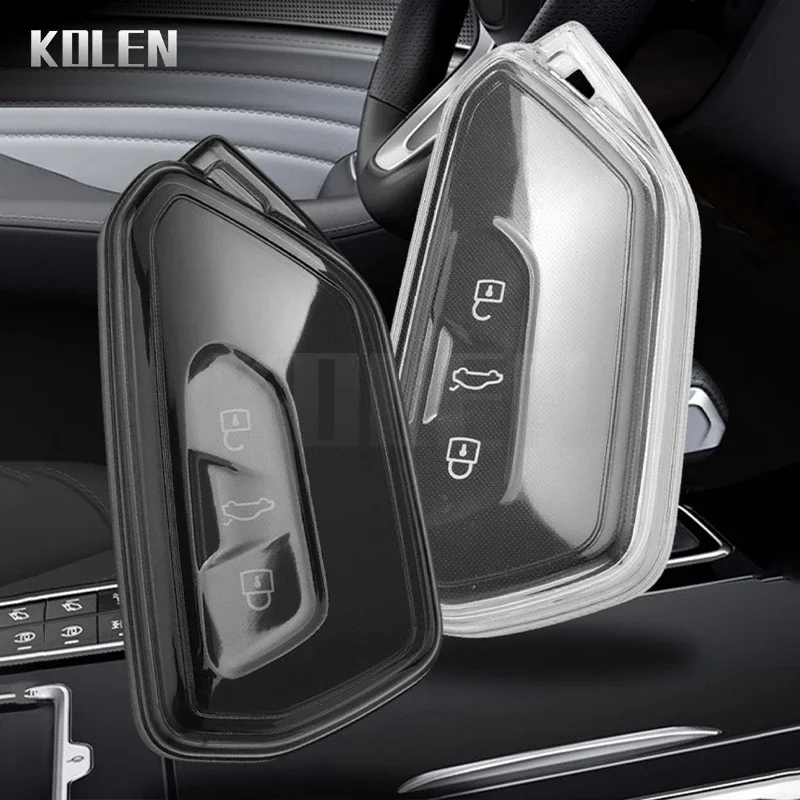 Tpu caso chave do carro capa escudo fob para vw volkswagen golf 8 mk8 2020 para skoda octavia para assento chave protetor acessórios chaveiro