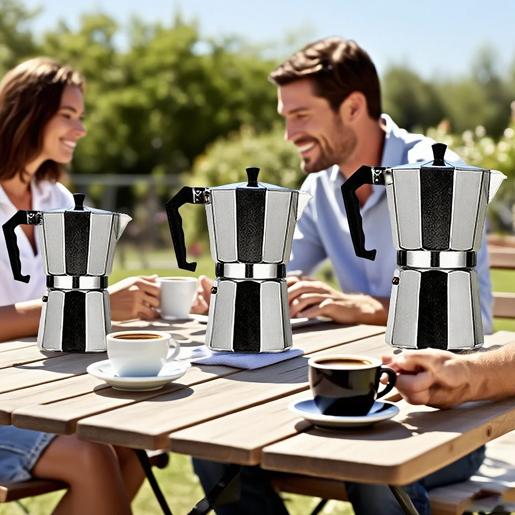 

Moka Pot Household Small Concentrated Star anise Coffee Pot Italian Coffee Machine Bean Grinder Extraction Pot Coffee Equipment