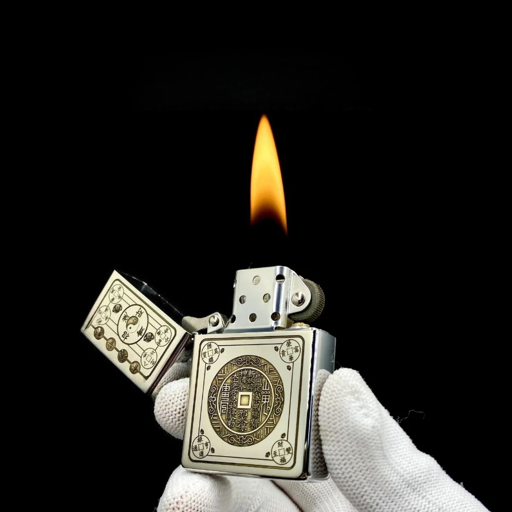 

Zorro 902, латунная керосиновая зажигалка, яркий хром, двухсторонняя лазерная гравировка, ветрозащитная антиоксидантная мужская коллекция подарков