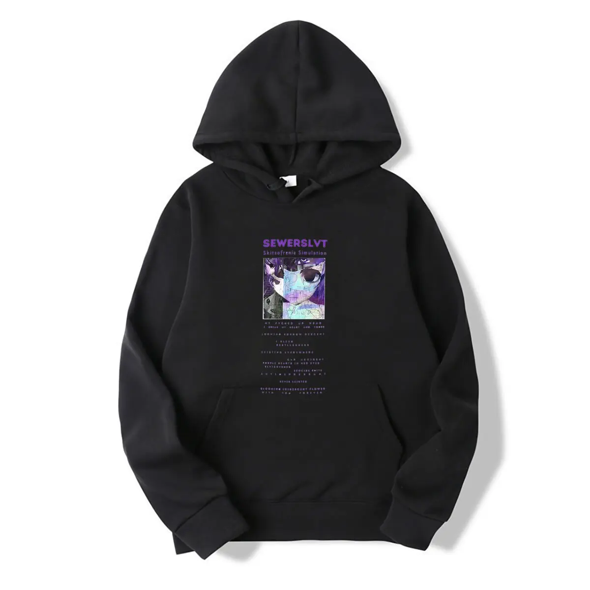 Sewerslvt Skizophrenia Simulation Dnb Cover Album Hooded sweatshirt 3KJK