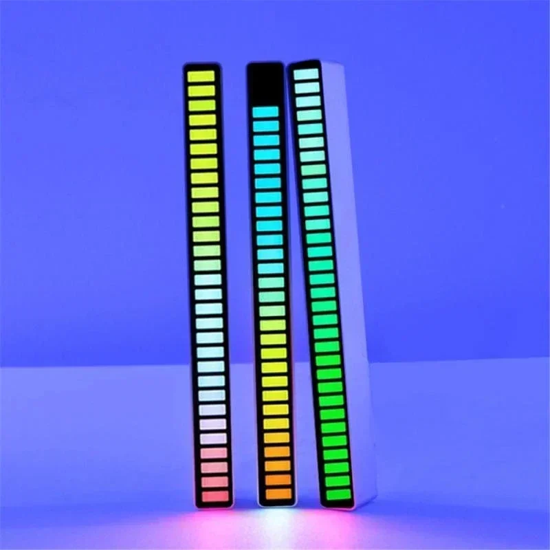 

RGB acoustic pickup rhythm lamp control APP dazzle colour music atmosphere light USB car desktop LED pick up light moon lamp