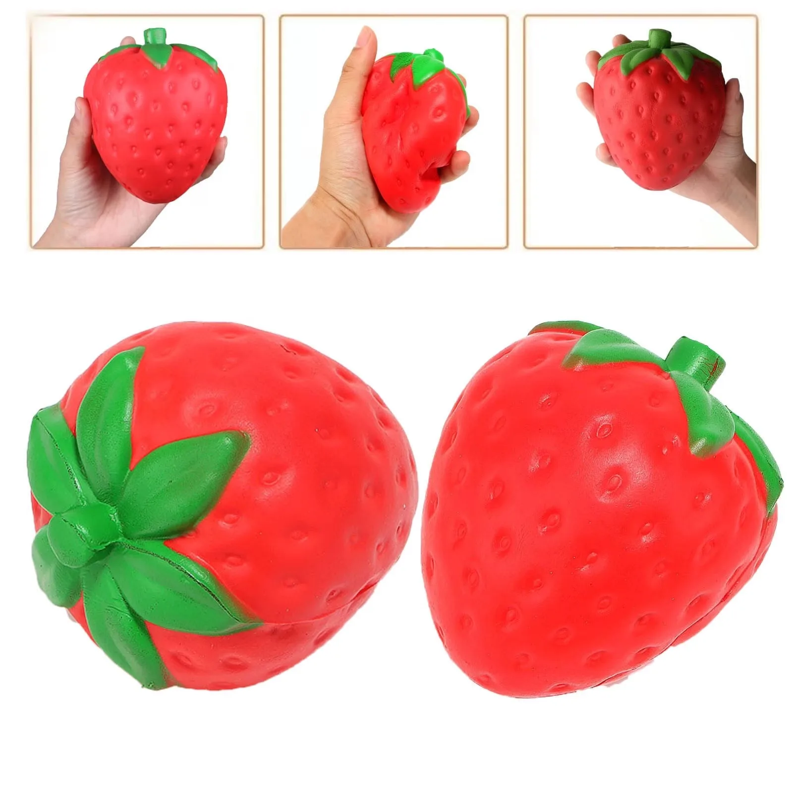 Motorcycle Super Jumbo Strawberry Squishy Toy 11.5*9CM Cream Scented Slow Rising Stress Relief Squeeze Ball Soft Fidget Toy Gift
