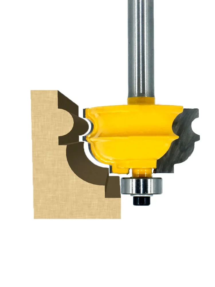 1PC 8MM Shank Milling Cutter Wood Carving Special Architectural Handrail Molding Router Bit Woodworking Cutter Milling Wood Bit