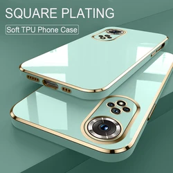 Luxury Plating Soft Silicone Case For Honor 50 70 Nova 9 Soft Tpu Shockproof Cover For Huawei Honor 50 70 Nova 9 Case Coque