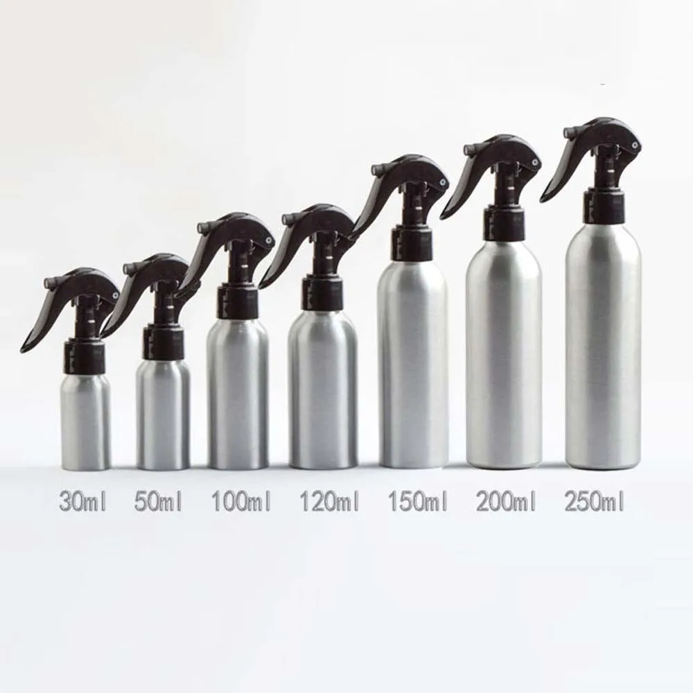Mini bottiglia da viaggio in alluminio per trucco, parrucchiere, parrucchiere, topi, bottiglia spray, atomizzatore, spruzzatore cosmetico, bottiglie riutilizzabili