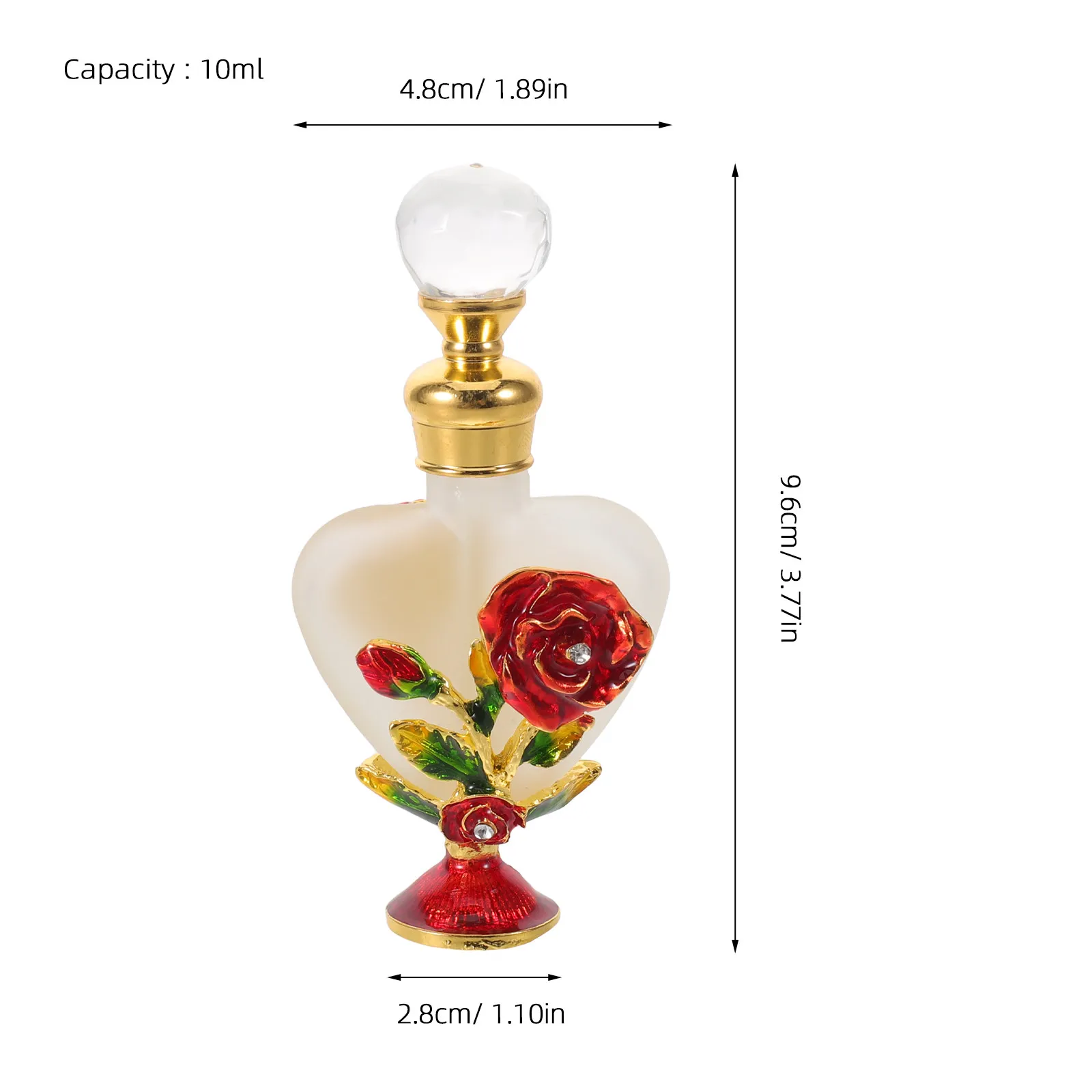 Glass Heart Perfume Bottle 1 Unit Stylish Aromatherapy Diffuser for Essential Oils Elegant Home Decor Fragrance Dispenser
