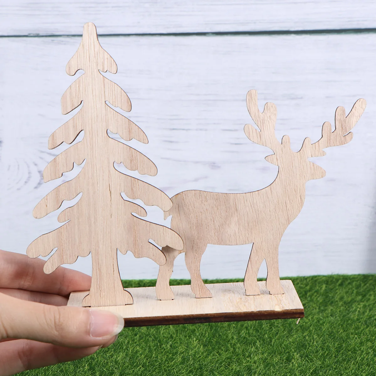 

Deer Decorations Wood Xmas Ornaments Home Christmas Reindeer Crafts Diy Dining Table Elk