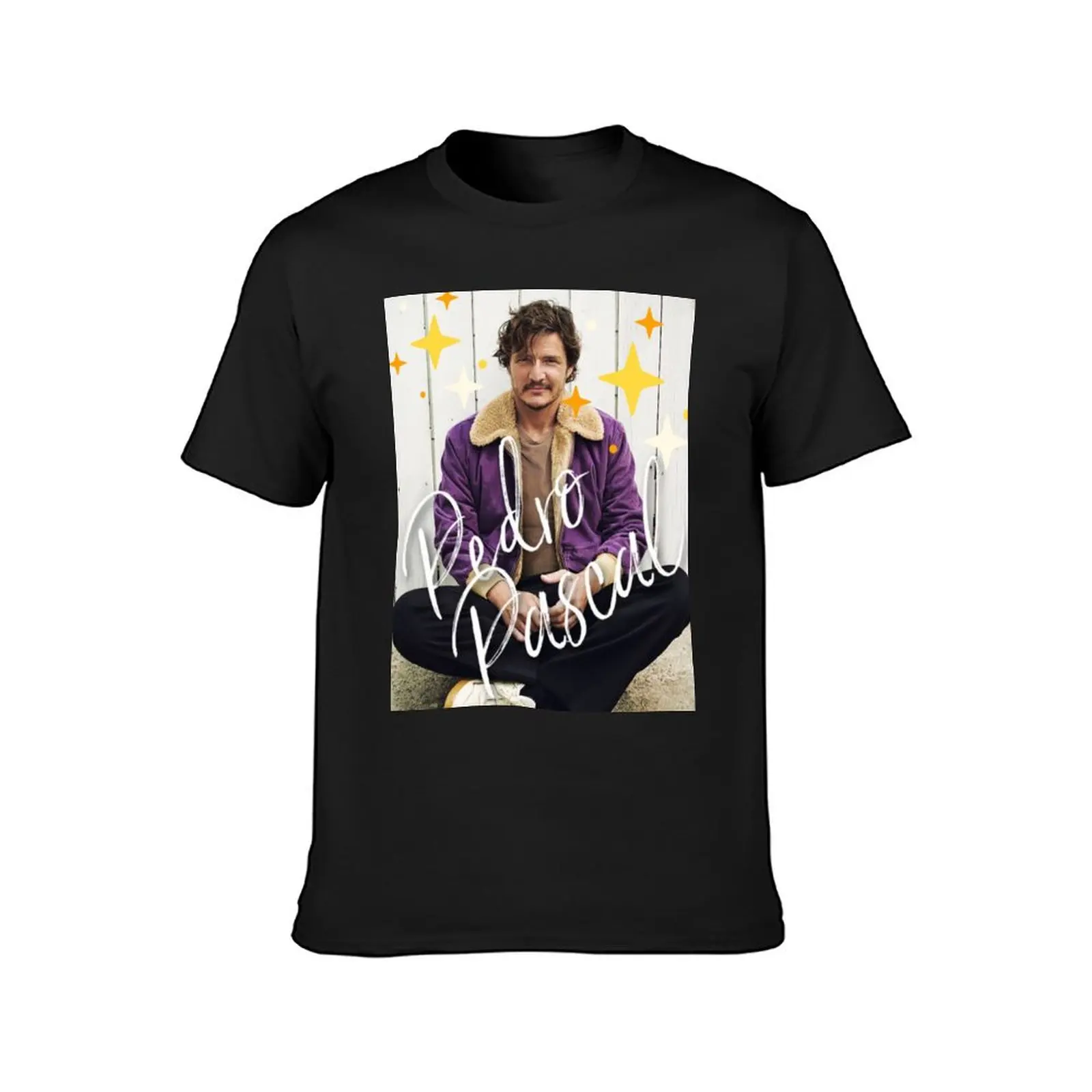 Pedro Pascal - Stars T-Shirt customizeds vintage t shirts for men cotton