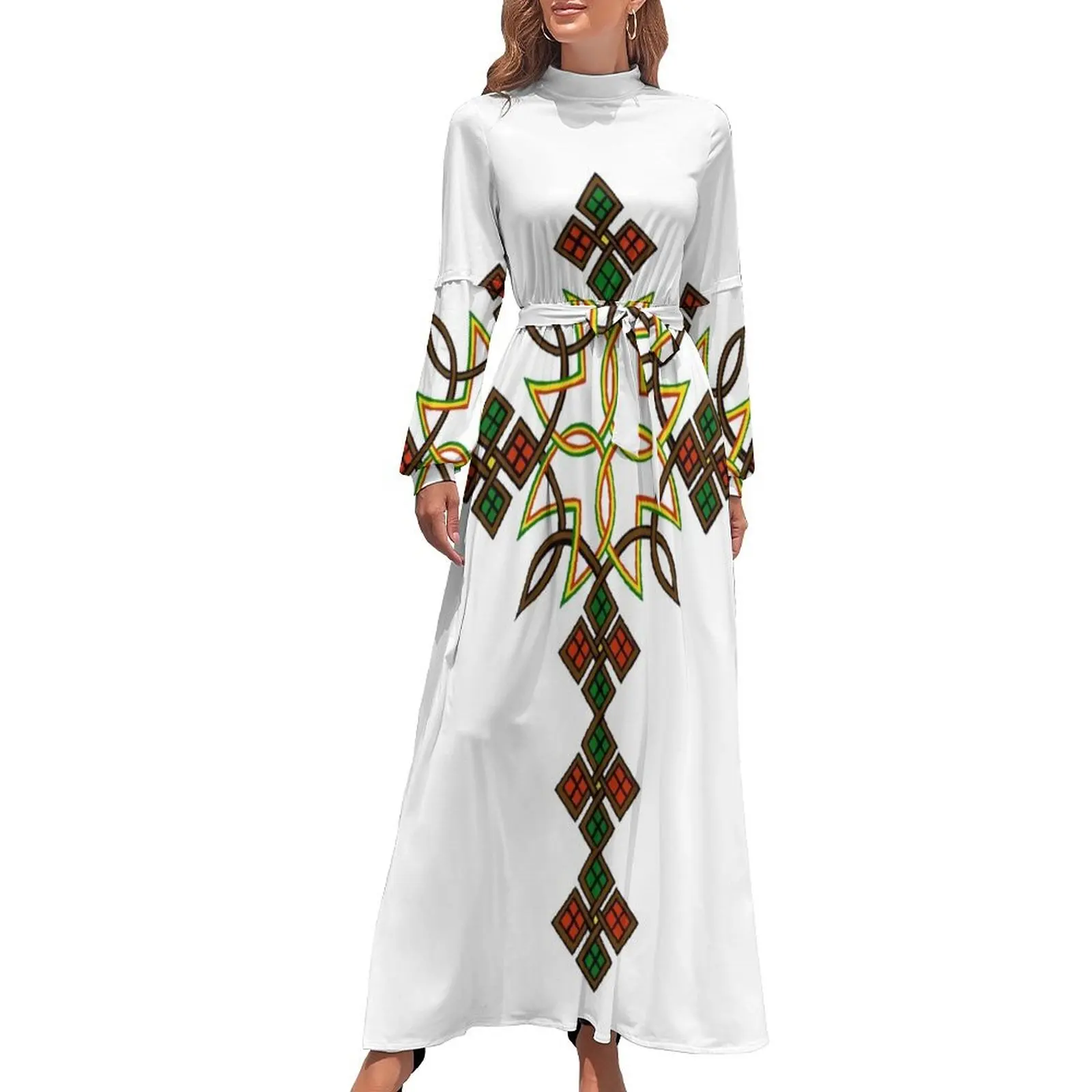 

Ethiopian cross Long Dress womans clothing women formal occasion dresses sexy short dresses daring elegant women's dresses sale